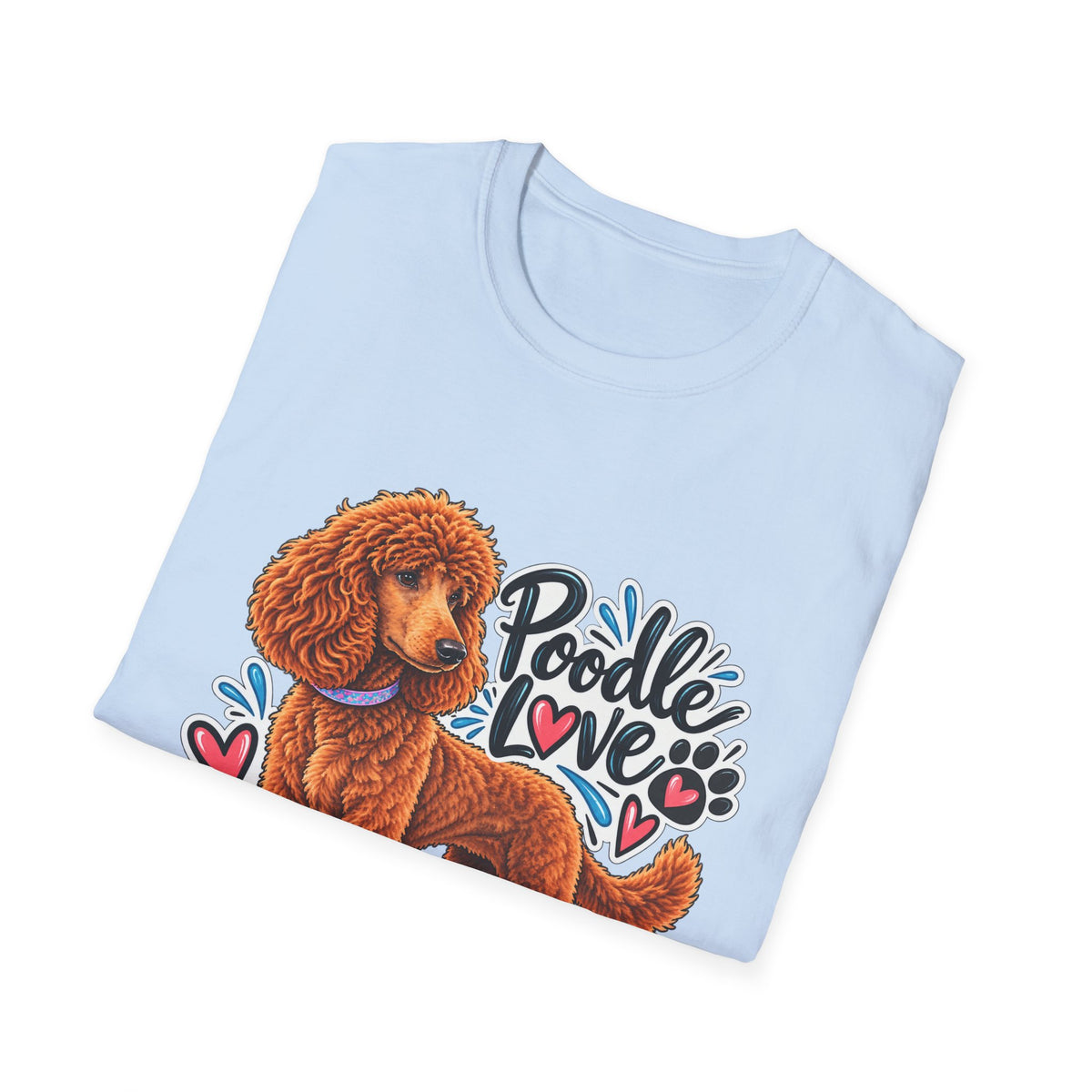 Poodle Love T-Shirt — Cute Red Poodle Graphic Tee for Dog Lovers