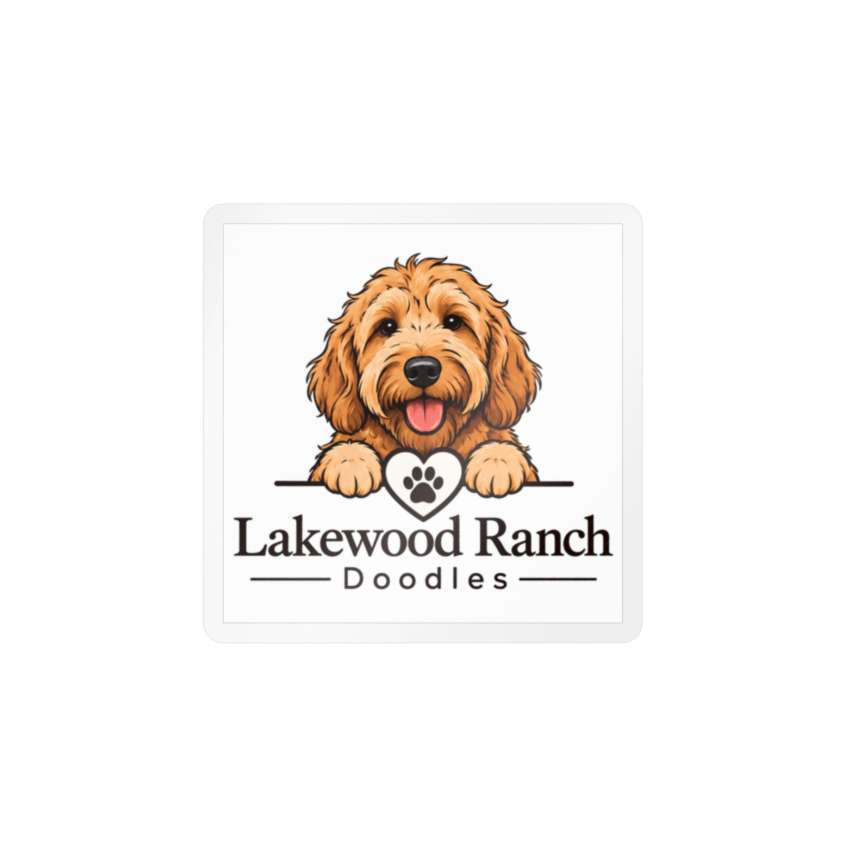 Doodle Puppy Vinyl Decal — "Lakewood Ranch Doodles" Kiss-Cut Sticker
