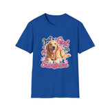 T-Shirt — "Just a Girl Who Loves Sunshine" Golden Retriever Graphic