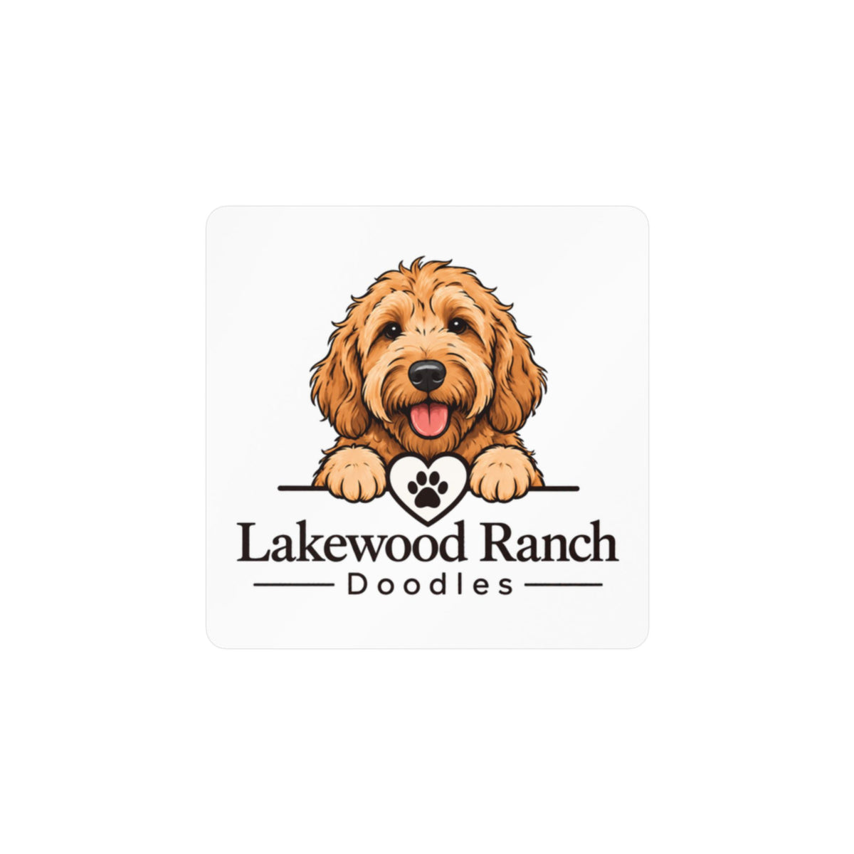 Doodle Puppy Vinyl Decal — "Lakewood Ranch Doodles" Kiss-Cut Sticker