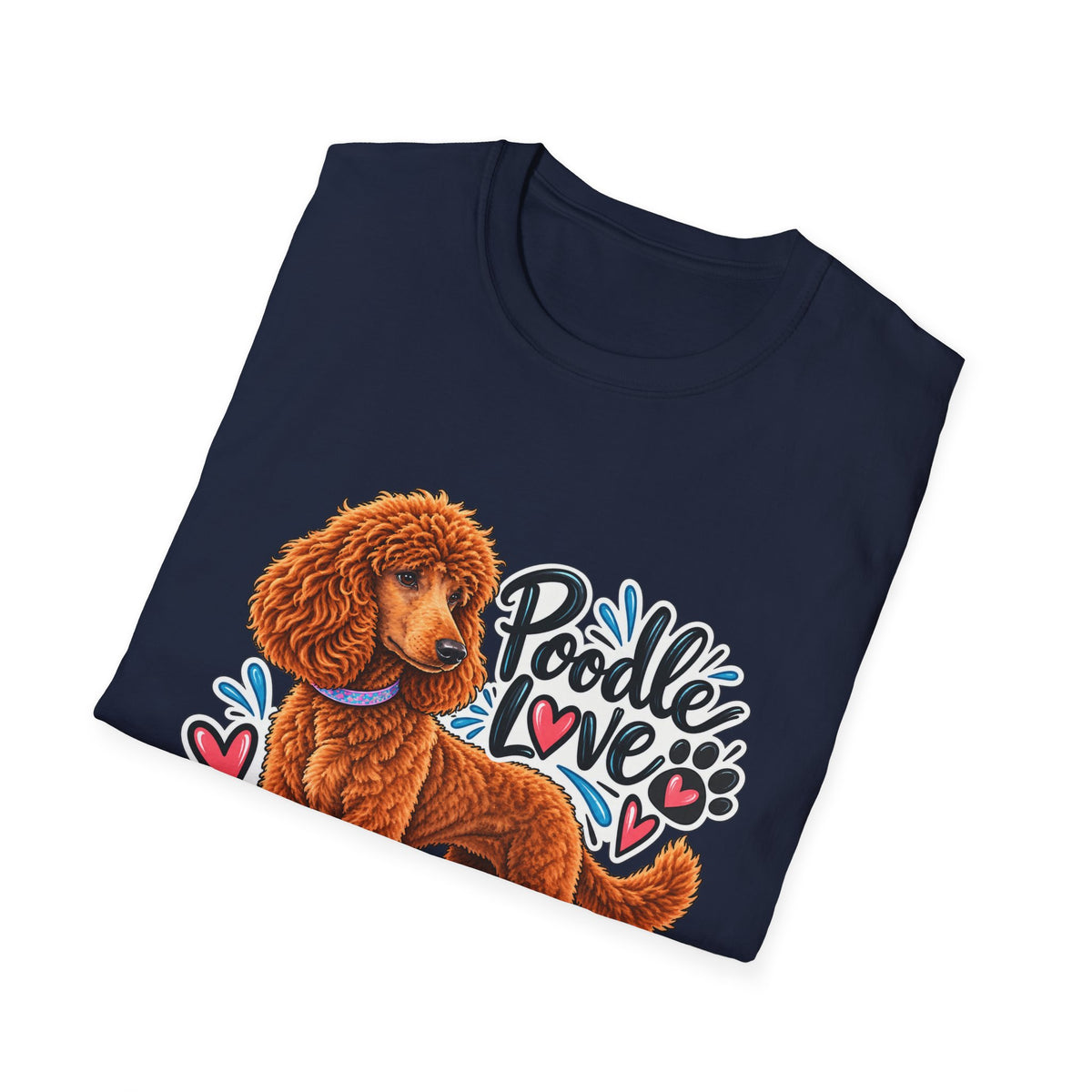 Poodle Love T-Shirt — Cute Red Poodle Graphic Tee for Dog Lovers