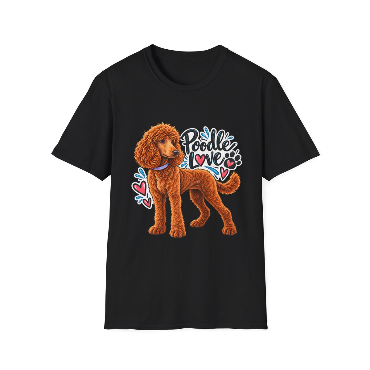Poodle Love T-Shirt — Cute Red Poodle Graphic Tee for Dog Lovers