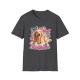 T-Shirt — "Just a Girl Who Loves Sunshine" Golden Retriever Graphic