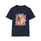 T-Shirt — "Just a Girl Who Loves Sunshine" Golden Retriever Graphic