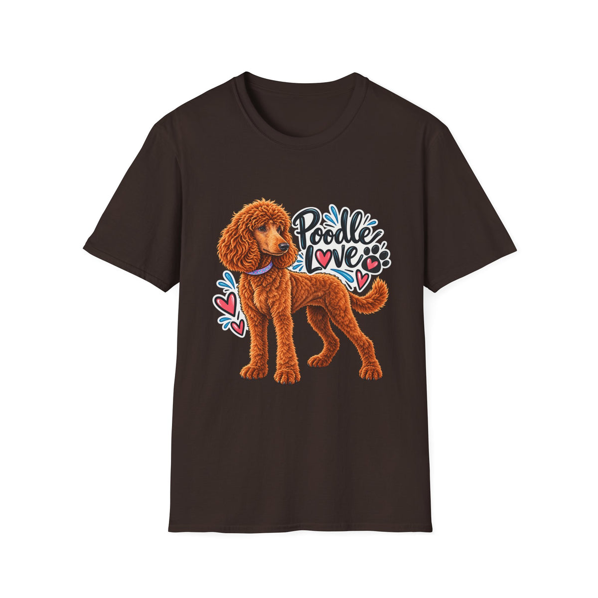 Poodle Love T-Shirt — Cute Red Poodle Graphic Tee for Dog Lovers