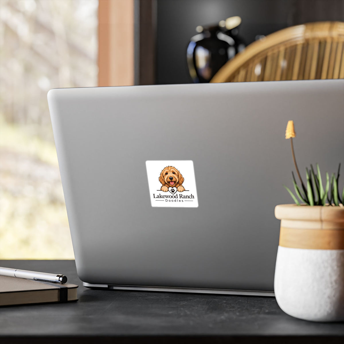 Doodle Puppy Vinyl Decal — "Lakewood Ranch Doodles" Kiss-Cut Sticker