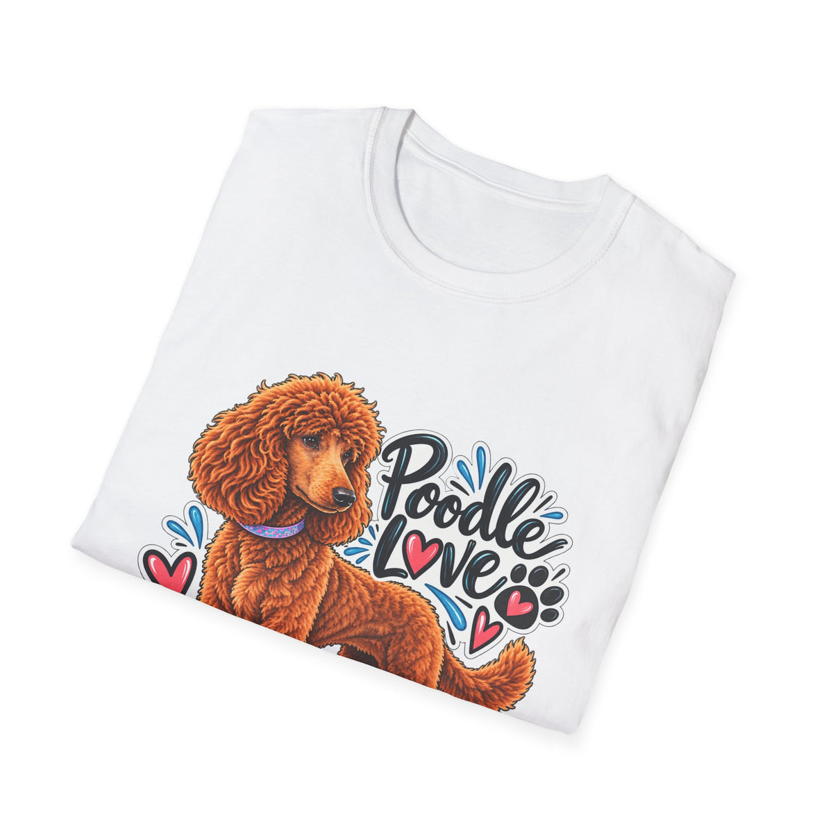 Poodle Love T-Shirt — Cute Red Poodle Graphic Tee for Dog Lovers