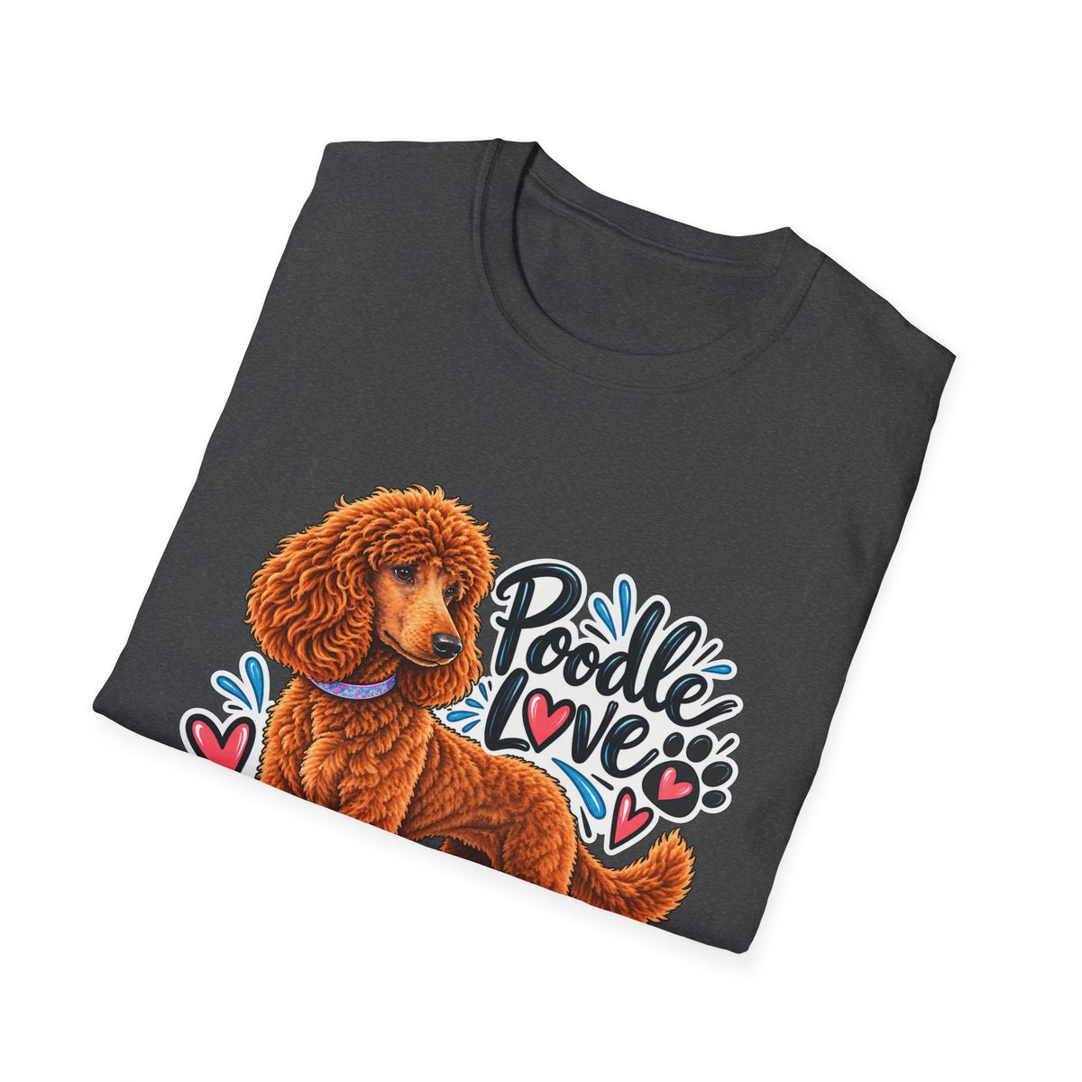 Poodle Love T-Shirt — Cute Red Poodle Graphic Tee for Dog Lovers