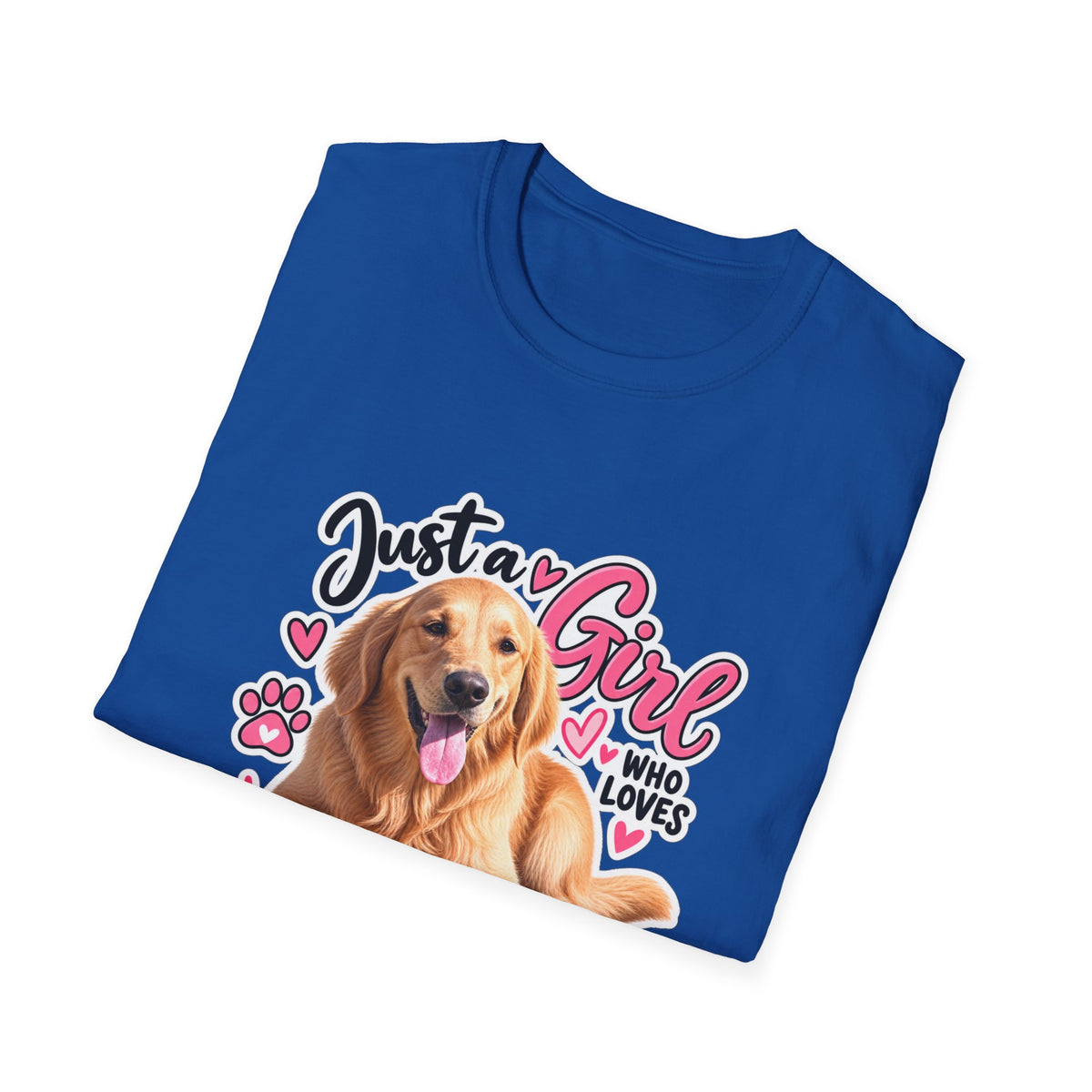T-Shirt — "Just a Girl Who Loves Sunshine" Golden Retriever Graphic