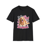 T-Shirt — "Just a Girl Who Loves Sunshine" Golden Retriever Graphic