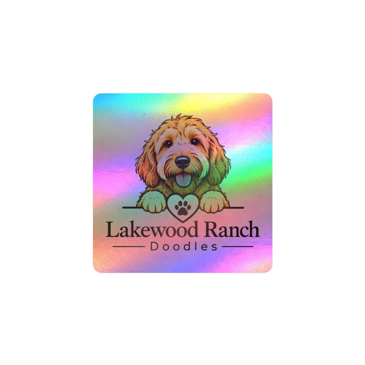 Doodle Puppy Vinyl Decal — "Lakewood Ranch Doodles" Kiss-Cut Sticker