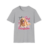 T-Shirt — "Just a Girl Who Loves Sunshine" Golden Retriever Graphic