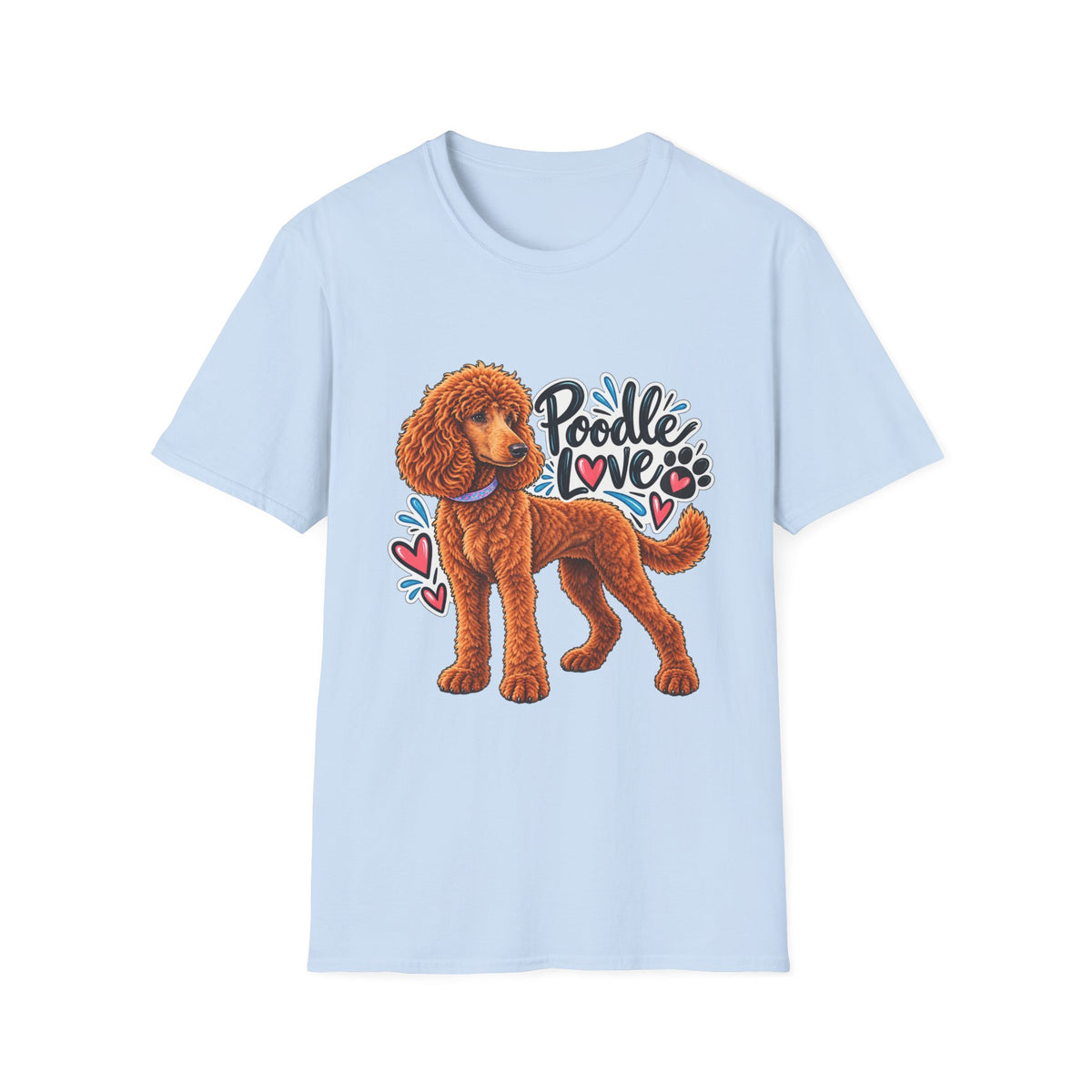 Poodle Love T-Shirt — Cute Red Poodle Graphic Tee for Dog Lovers