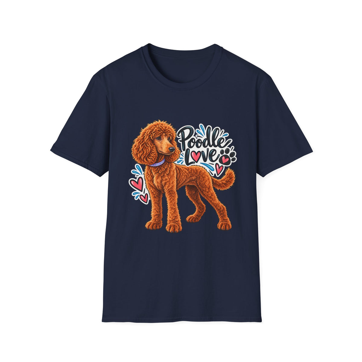 Poodle Love T-Shirt — Cute Red Poodle Graphic Tee for Dog Lovers