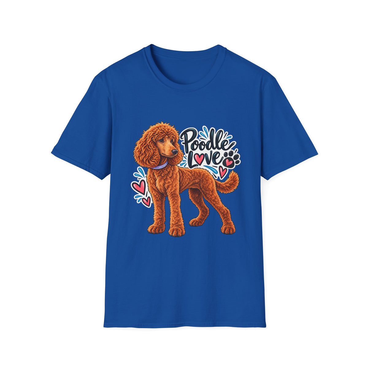 Poodle Love T-Shirt — Cute Red Poodle Graphic Tee for Dog Lovers