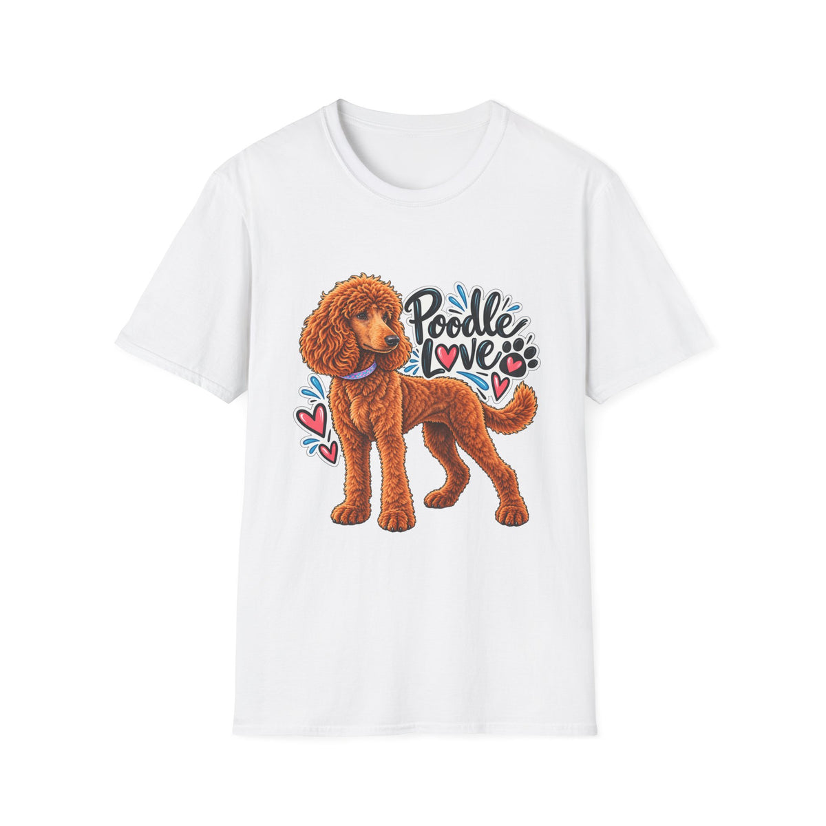 Poodle Love T-Shirt — Cute Red Poodle Graphic Tee for Dog Lovers